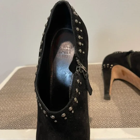 Saks Fifth Avenue Black Studded Booties - Picture 3 of 5